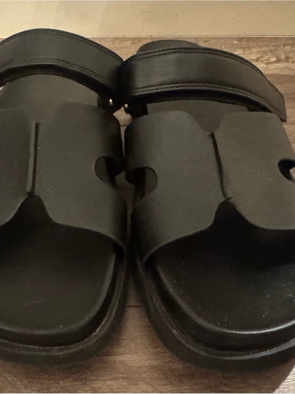 Wild Fable Black Slide Sandals with Adjustable Strap